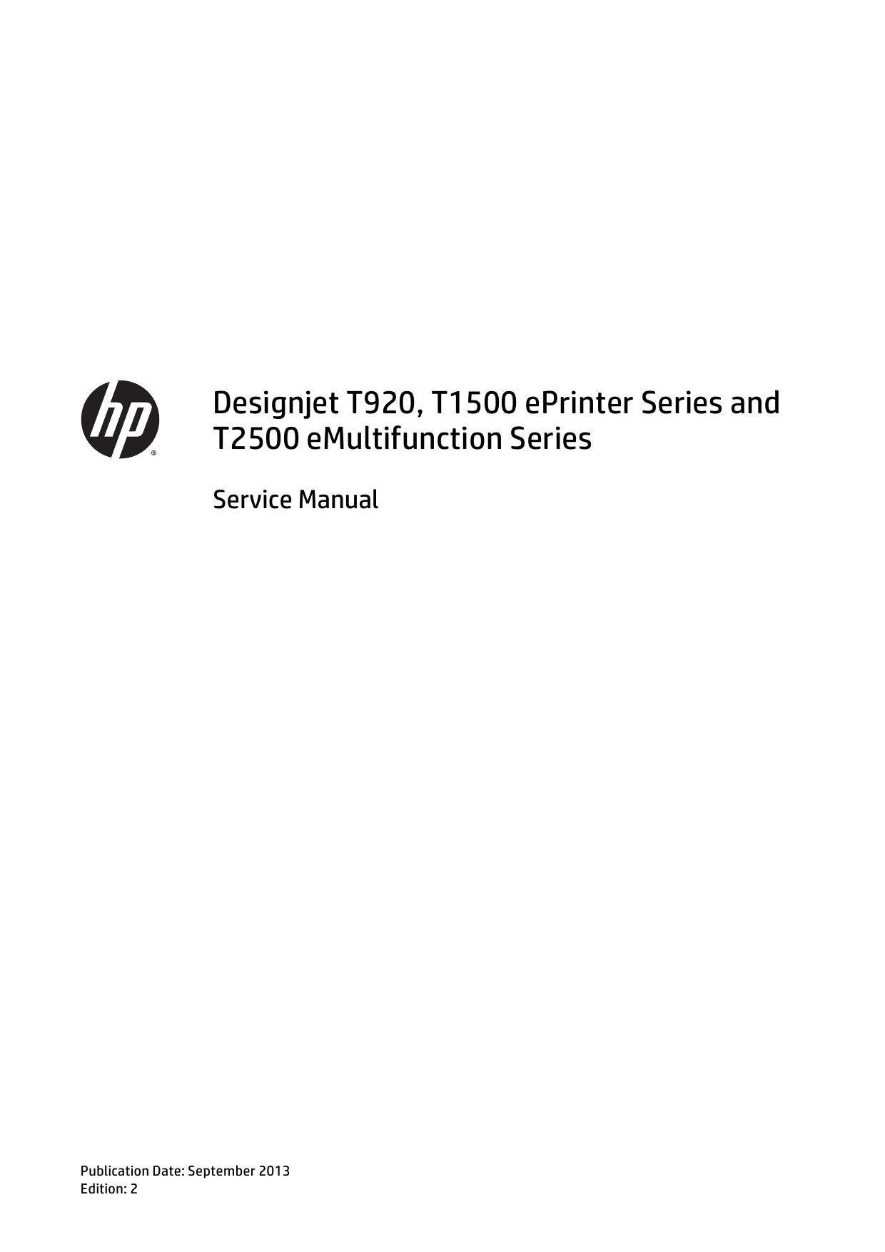 HP DesignJet T920 T1500 T2500 Service Manual-1